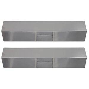 2-pack bbq grill heat shield plate tent replacement parts for uniflame gbc983w-c – compatible barbeque stainless steel flame tamer, guard, deflector, flavorizer bar, vaporizer bar, burner cover 15″