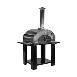 nuke pizzero outdoor napolitano wood-fired pizza oven, stainless steel