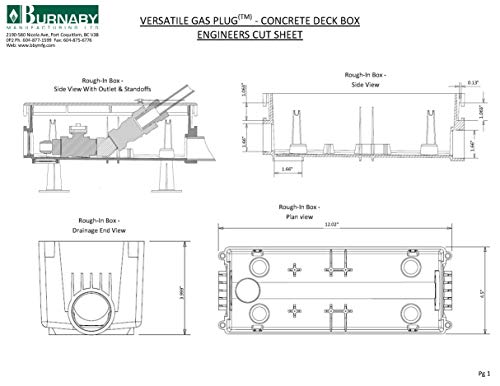 Burnaby Manufacturing VGP-CD-50 Concrete Deck Box Versatile Gas Plug, 1/2"