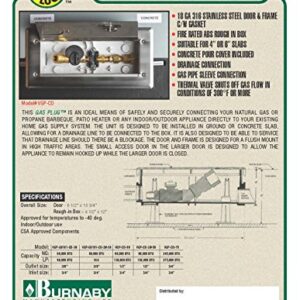 Burnaby Manufacturing VGP-CD-50 Concrete Deck Box Versatile Gas Plug, 1/2"