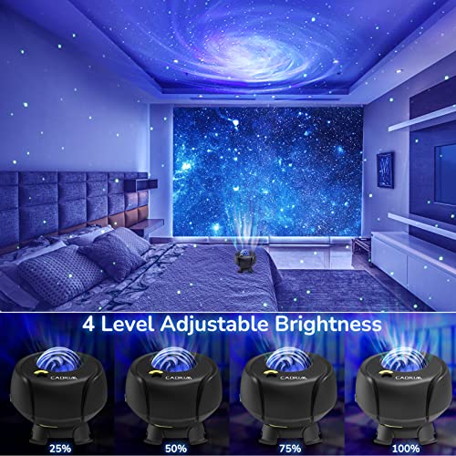 Cadrim 【Upgrade】 Star Projector, Galaxy Light Projector with Bluetooth Speaker and Remote, Night Light Projector for Adults and Kids, Largest Coverage Area, Changable Nebula and Galaxy Shapes