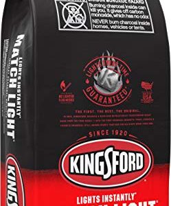 Kingsford Match Light Instant Charcoal Briquettes, BBQ Charcoal for Grilling, Ready in 10 Minutes, No Lighter Fluid or Starter Needed, 12 lbs