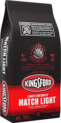 Kingsford Match Light Instant Charcoal Briquettes, BBQ Charcoal for Grilling, Ready in 10 Minutes, No Lighter Fluid or Starter Needed, 12 lbs