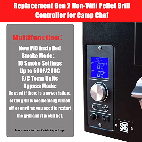 Replacement Gen 2 Retro Fit NON-WIFI Controller for Camp Chef SG 24/30, SGX, DLX, XT, Pursuit 20 Pellet Grill and Smoker