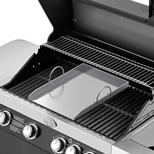 Stanbroil Stainless Steel Griddle Pan with Holder Replacement for Weber 7599, Weber Genesis II 300 Series Grills