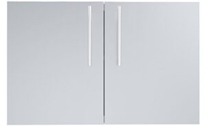 sunstone de-dd36 designer series raised style double door with shelves, 36″, stainless steel