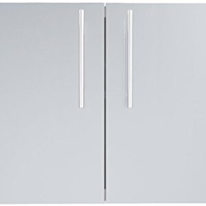 SUNSTONE DE-DD36 Designer Series Raised Style Double Door with Shelves, 36", Stainless Steel