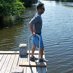 36" (H) x 13" (W) Aluminum Handrail - Safety Grab Bar for Marine, Docks, Decks, Boats, Pools, Hot Tubs