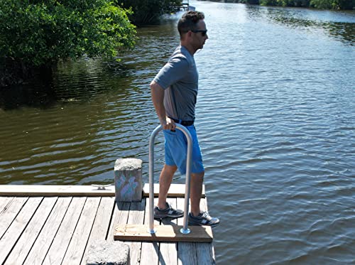 36" (H) x 13" (W) Aluminum Handrail - Safety Grab Bar for Marine, Docks, Decks, Boats, Pools, Hot Tubs