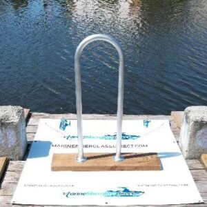 36" (H) x 13" (W) Aluminum Handrail - Safety Grab Bar for Marine, Docks, Decks, Boats, Pools, Hot Tubs