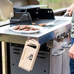 ELK BBQ Grill Wooden Scraper - Compatible with Charcoal and Gas Barbecue Grill Grates - Safe, Natural and Bristle-Free Cleaning