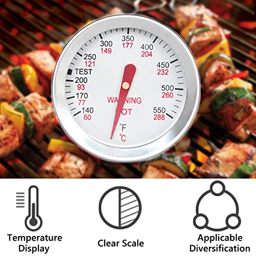 GasSaf Grill Thermometer Replacement for Weber 9815 62538, Weber Genesis 1000-5500, Genesis Silver B C, Genesis Gold B C Grills, Durable Temperature Gauge for Weber Gas Grill