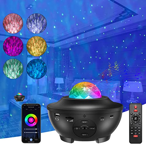 Galxy Projector Star Projector, with Bluetooth Speaker,Remote/ APP Control,Voice Control&Timer,Night Light Projector for Kids Adults , for Home Decoration/Party/ Christmas Decoration