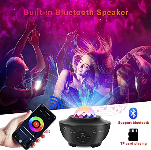 Galxy Projector Star Projector, with Bluetooth Speaker,Remote/ APP Control,Voice Control&Timer,Night Light Projector for Kids Adults , for Home Decoration/Party/ Christmas Decoration