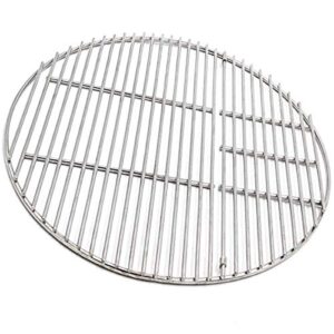 bbqstar grill grate 18.5-inch round stainless steel cooking grate for large big green egg, vision, kamado joe classic joe series kamado ceramic charcoal grills