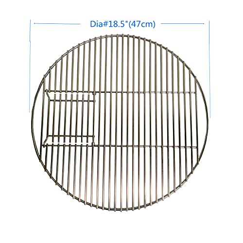 BBQSTAR Grill Grate 18.5-inch Round Stainless Steel Cooking Grate for Large Big Green Egg, Vision, Kamado Joe Classic Joe Series Kamado Ceramic Charcoal Grills