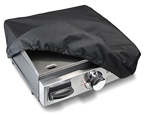 Blackstone 1814 Stainless Steel Propane Gas Portable, 12, 000 BTUs, 17 Inch, Black & 17 inch Griddle Cover and Carry Bag Water Resistant 600D Polyester Heavy Duty Flat top 17'' Gas Grill Cover