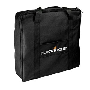 Blackstone 1814 Stainless Steel Propane Gas Portable, 12, 000 BTUs, 17 Inch, Black & 17 inch Griddle Cover and Carry Bag Water Resistant 600D Polyester Heavy Duty Flat top 17'' Gas Grill Cover