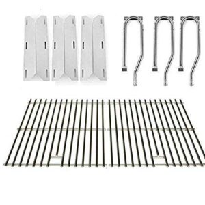 Repair Kit for Jenn Air 720-0336, 7200336, 720 0336 BBQ Gas Grill Includes 3 Stainless Burner, 3 Stainless Heat Plate and Stainless Cooking Grates