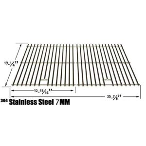 Repair Kit for Jenn Air 720-0336, 7200336, 720 0336 BBQ Gas Grill Includes 3 Stainless Burner, 3 Stainless Heat Plate and Stainless Cooking Grates