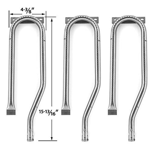 Repair Kit for Jenn Air 720-0336, 7200336, 720 0336 BBQ Gas Grill Includes 3 Stainless Burner, 3 Stainless Heat Plate and Stainless Cooking Grates