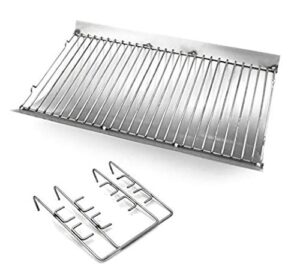votenli p0350h (1-pack) 27 inches steel ash pan with wire grate for chargriller charcoal grill 1224, 1324, 2121, 2222, 2727, 2828, 2929, chargriller 200048,charbroil 1730205 (27 x 13 1/4)