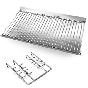 Votenli P0350H (1-Pack) 27 inches Steel Ash Pan with Wire Grate for Chargriller Charcoal Grill 1224, 1324, 2121, 2222, 2727, 2828, 2929, Chargriller 200048,Charbroil 1730205 (27 x 13 1/4)