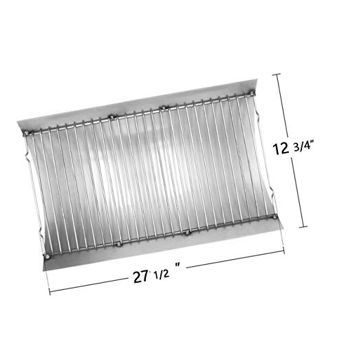 Votenli P0350H (1-Pack) 27 inches Steel Ash Pan with Wire Grate for Chargriller Charcoal Grill 1224, 1324, 2121, 2222, 2727, 2828, 2929, Chargriller 200048,Charbroil 1730205 (27 x 13 1/4)