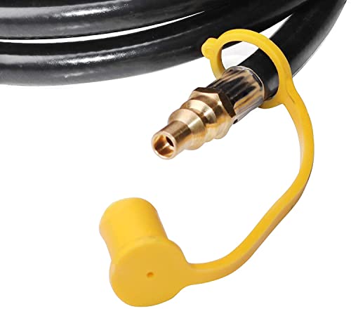 DOZYANT 10 Feet 1/4" Quick Connect RV Propane Hose Converter Replacement for 1 lb Throwaway Bottle Connects 1 LB Bulk Portable Appliance to RV 1/4" Female Quick Disconnect