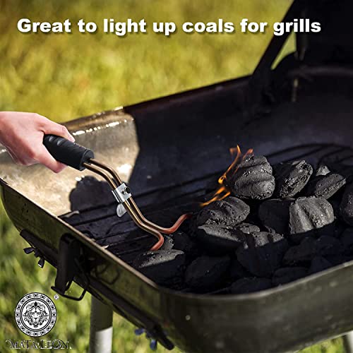 Mata Leon Electric Charcoal Starter for Grill Premium BBQ Grills Fireplace Tools Easier & Quicker Ignite Lump Coals Briquettes | NO Sparks or Ash | Durable 304 Heat Element Coils with 5ft Long Cable
