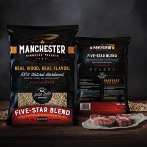 Manchester Barbecue Wood Pellets for Smoker - Super-Premium BBQ Wood Pellets, Competition Blend Pellets for Pellet Grill, 100% Natural Hardwood Hickory, Oak, Maple, and Cherry