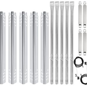 Stainless Steel Grill Part Kit for Charbroil Performance 5 Burner 463347519, 475 4 Burner 463347017, 463673017, 463376018P2 Liquid Propane Grills, Grill Burners, Heat Plates, Crossover Tube, Ignition