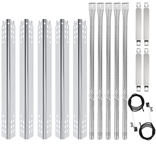 Stainless Steel Grill Part Kit for Charbroil Performance 5 Burner 463347519, 475 4 Burner 463347017, 463673017, 463376018P2 Liquid Propane Grills, Grill Burners, Heat Plates, Crossover Tube, Ignition