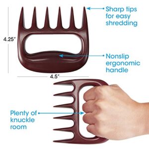 Unicook [Clearance] BBQ Claws 2 Pack, Shredder Claws to Shred Lift & Carve Pork, Turkey, Chicken, Brisket, Ham, Helpful Barbecue Tool, Merlot