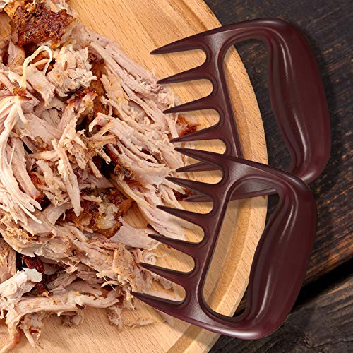 Unicook [Clearance] BBQ Claws 2 Pack, Shredder Claws to Shred Lift & Carve Pork, Turkey, Chicken, Brisket, Ham, Helpful Barbecue Tool, Merlot