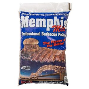 papa’s premium hardwood pellets for grilling & smoking meat, poultry, seafood, & vegetables, memphis blend w/apple, cherry, hickory, & oak, 20 pounds