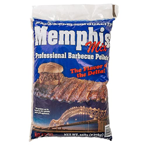Papa's Premium Hardwood Pellets for Grilling & Smoking Meat, Poultry, Seafood, & Vegetables, Memphis Blend w/Apple, Cherry, Hickory, & Oak, 20 Pounds