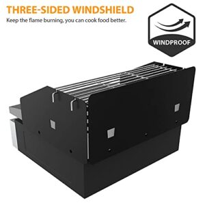 17 Inch Griddle Wind Guard/Wind Screen and Griddle Warming Rack for Blackstone 17 Inch Griddle, Griddle Accessories Kit for Blackstone (For 17")