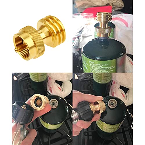 Hooshing Steak Saver Adapter 1lb to 20lb Propane Tank Adapter for Disposable Throwaway Cylinder Designed for BBQ Grill Propane Tree