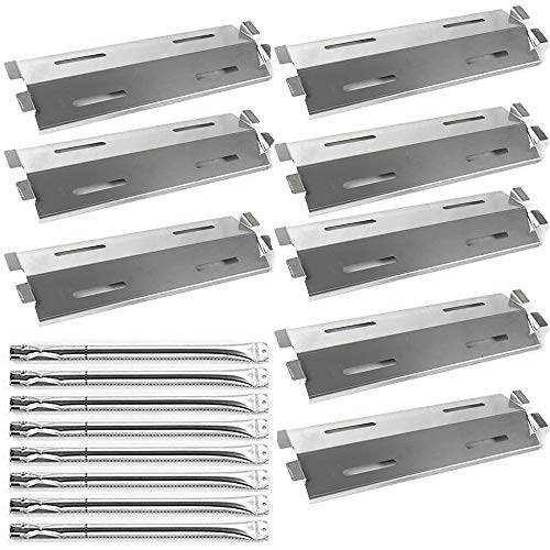 LXhouse Replacement Parts Stainless Steel Grill Burners &Heat Plates Shield for Bakers and Chefs GR2039201-BC-00, GD430, ST1017-012939, Grill Chef, Members Mark GR2039201-MM-00 Gas Grill Models 8 PK