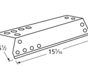 Music City Metals 96781 Stainless Steel Heat Plate Replacement for Select Gas Grill Models by Grill Master, Kenmore and Others