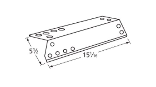 Music City Metals 96781 Stainless Steel Heat Plate Replacement for Select Gas Grill Models by Grill Master, Kenmore and Others