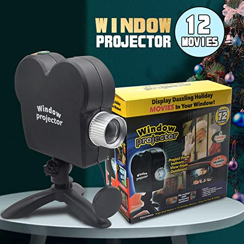 TADEAU Halloween Projector, Window Projector, 12 Types Horror Movie Led Projector Lights, Used for Halloween Outdoor Garden Decoration Family Outdoor Party Children's Projector