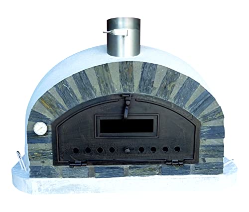 Pizzaioli Stone Arch Traditional Brick Pizza Oven. Premium Triple Insulated for Delicious Outdoor Grilled Steaks, Fish, Veggies, Bread. Cooks Pizzas in 90 Seconds