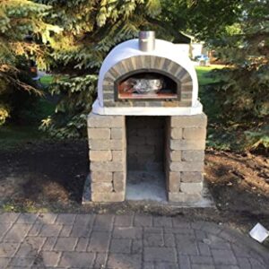 Pizzaioli Stone Arch Traditional Brick Pizza Oven. Premium Triple Insulated for Delicious Outdoor Grilled Steaks, Fish, Veggies, Bread. Cooks Pizzas in 90 Seconds