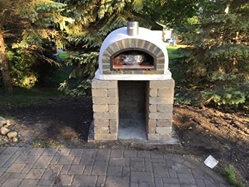 Pizzaioli Stone Arch Traditional Brick Pizza Oven. Premium Triple Insulated for Delicious Outdoor Grilled Steaks, Fish, Veggies, Bread. Cooks Pizzas in 90 Seconds