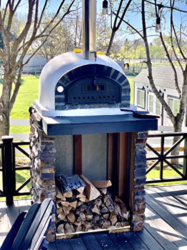 Pizzaioli Stone Arch Traditional Brick Pizza Oven. Premium Triple Insulated for Delicious Outdoor Grilled Steaks, Fish, Veggies, Bread. Cooks Pizzas in 90 Seconds