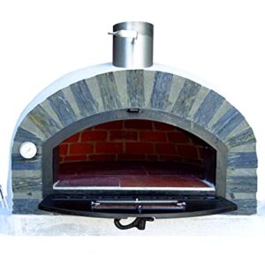 Pizzaioli Stone Arch Traditional Brick Pizza Oven. Premium Triple Insulated for Delicious Outdoor Grilled Steaks, Fish, Veggies, Bread. Cooks Pizzas in 90 Seconds