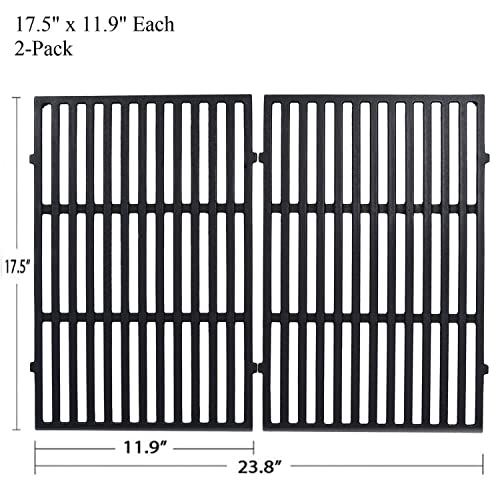 GasSaf 15.3 inch Flavorizer Bars and 17.5 inch Grill Grates Replacement for Weber 7636 7638, Spirit 300 Series E310 E320 E330 S310 S320 S330 Gas Grills with Front Control Knob (2013-2017)