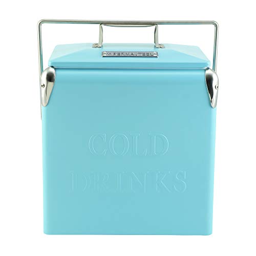 Permasteel PS-205-14QT Turq-AM 14 Quart Portable Picnic Cooler, Turquoise